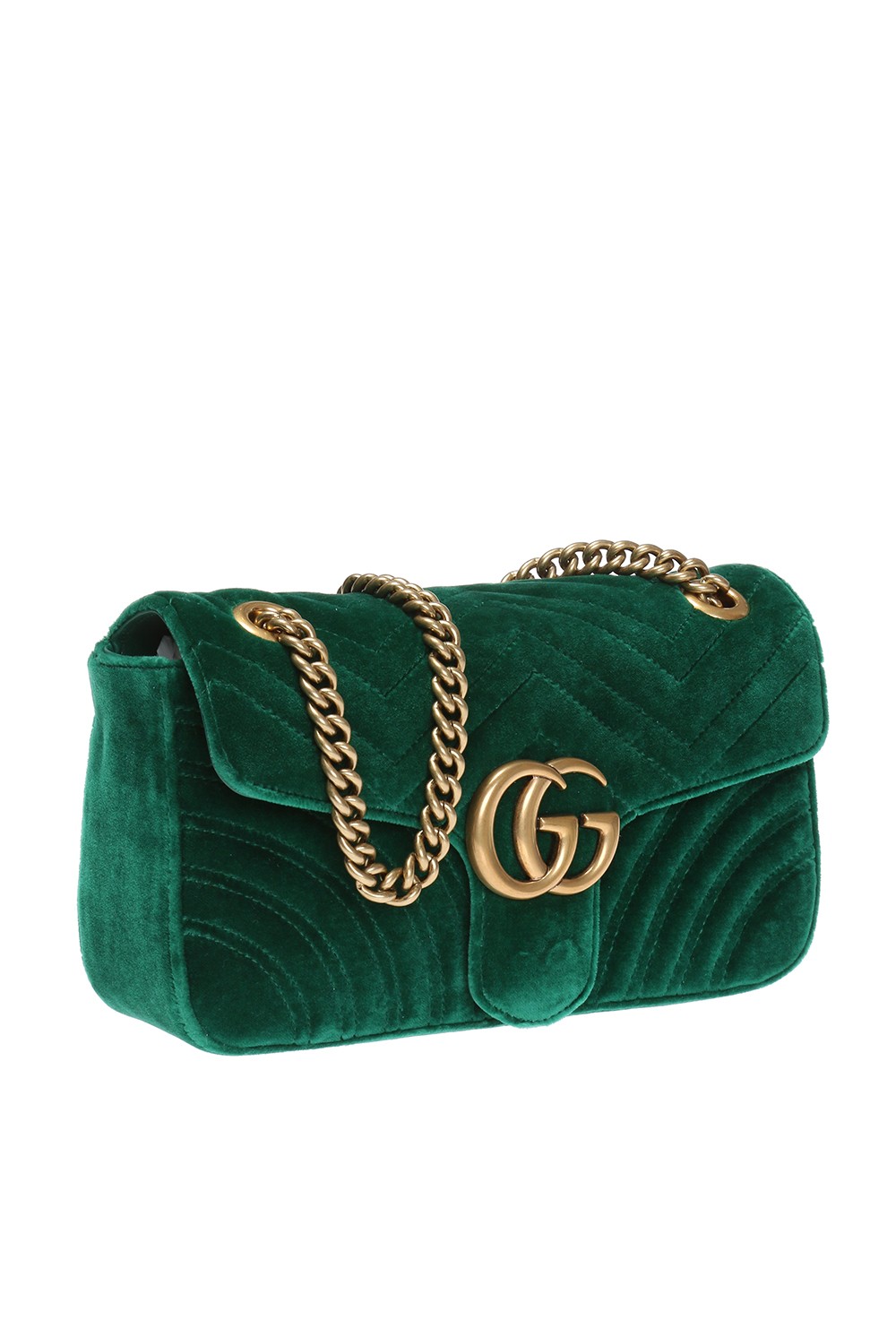 Gucci green suede online handbag